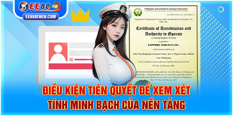 Điều kiện tiên quyết để xem xét tính minh bạch của ee88